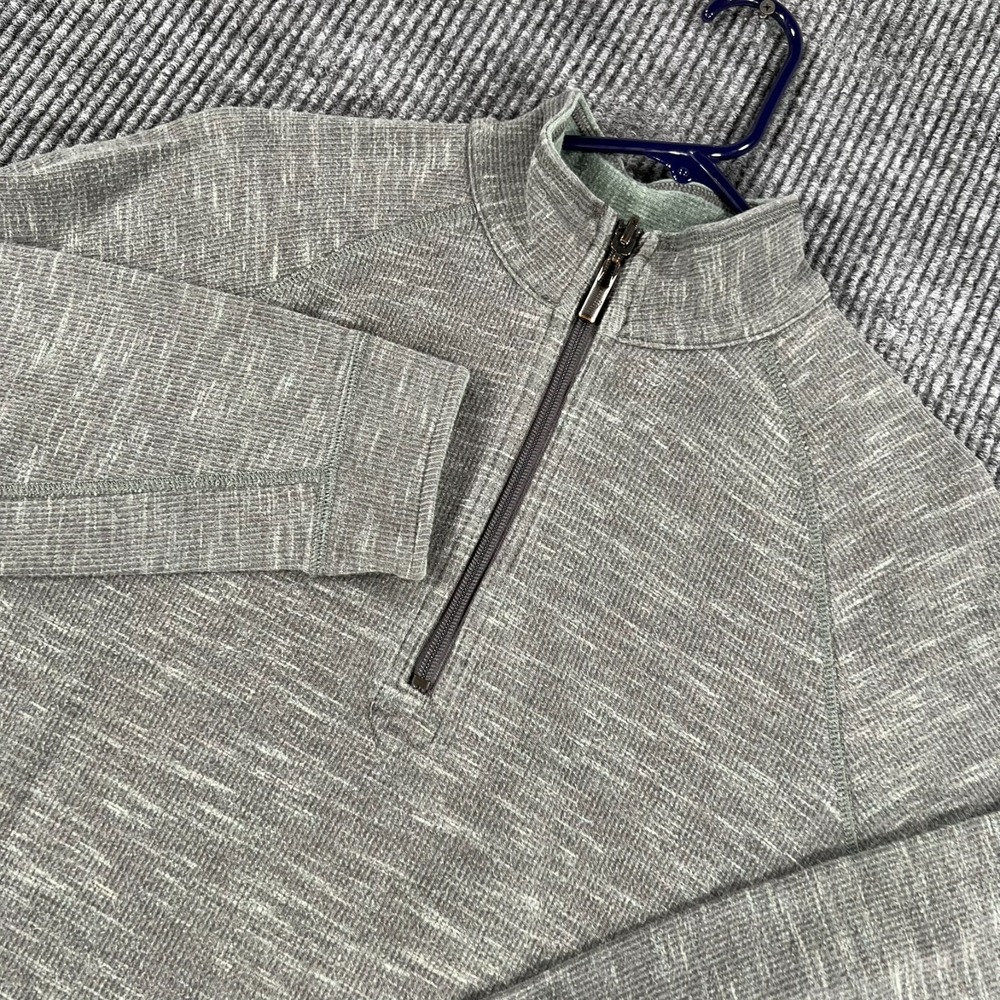 Tommy Bahama Reversible Pullover Sweatshirt Mens Small Gray Long Sleeve 1/4 Zip